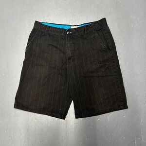 Y2K ocean pacific OP black striped baggy long surfer skater chino shorts
